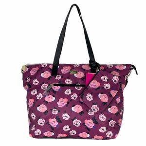 Betsey Johnson Roses Overnighter and Wristlet